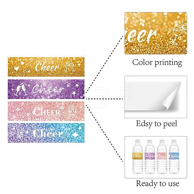 CREATCABIN 1 Bag Self-Adhesive Plastic Labels Stickers DIY-CN0002-09E-1