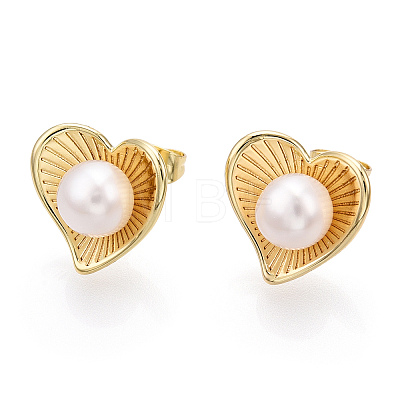 Natural Pearl Stud Earrings PEAR-N020-07F-1
