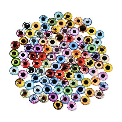 Printed Transparent Glass Cabochons GL-CBAA22A-08-1