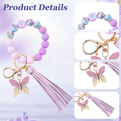 1Pc Acrylic & Silicone Keychains HJEW-BM0001-63-1