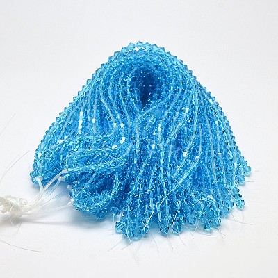 Imitate Austrian Crystal Bicone Glass Beads Strands LS-GLAA-F029-5x5mm-19-1