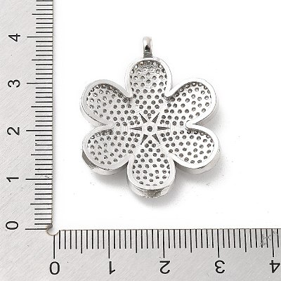 Brass Micro Pave Clear Cubic Zirconia Pendants KK-L228-47P-1