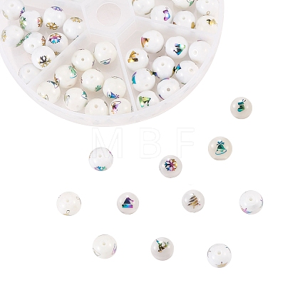 Electroplate Opaque Glass Beads EGLA-CJ0001-02-1