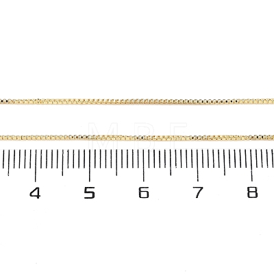 Brass Box Chain Necklaces for Women X-NJEW-D302-41G-1