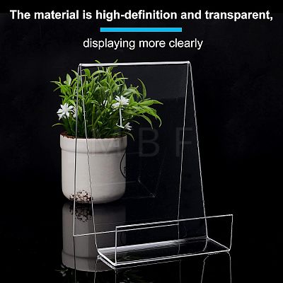Acrylic Book Displays Stand ODIS-WH0009-01-1