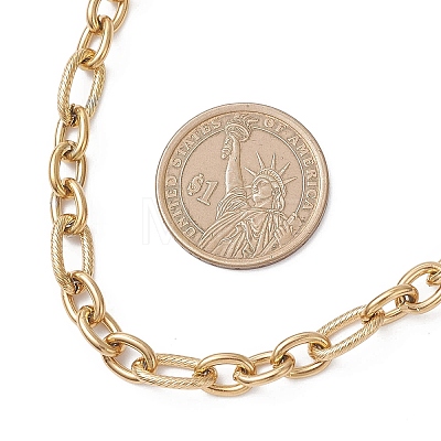 7MM 304 Stainless Steel Figaro Chain OT Necklaces NJEW-JN05706-1