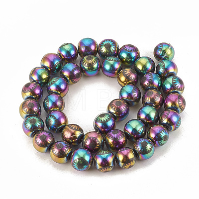 Electroplate Non-magnetic Synthetic Hematite Beads Strands G-T065-10mm-03A-1