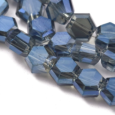 Electroplate Glass Beads Strands EGLA-L018-C-FR03-1