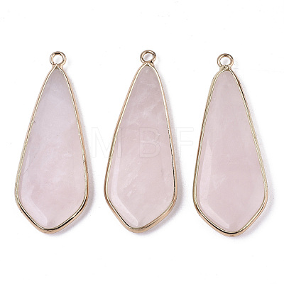 Natural Rose Quartz Pendants G-S359-108G-1