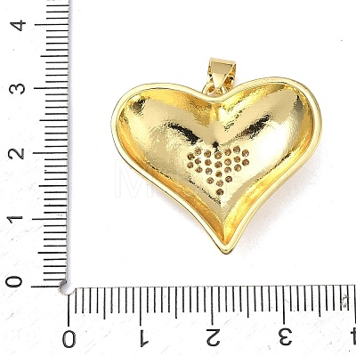 Valentine's Day Brass Micro Pave Clear Cubic Zirconia Pendants KK-A293-19B-G-1