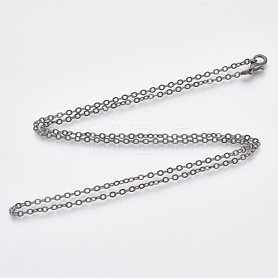 Brass Cable Chains Necklace Making X-MAK-N029-01B-1