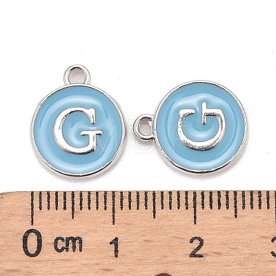 Platinum Plated Alloy Enamel Charms LS-ENAM-S118-04G-P-1