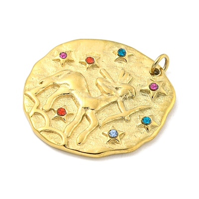 Real 18K Gold Plated PVD Vacuum Plating 304 Stainless Steel Pendants STAS-L278-003G-09-1