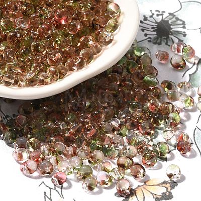 Transparent Baking Paint Glass Seed Beads SEED-P006-02B-06-1