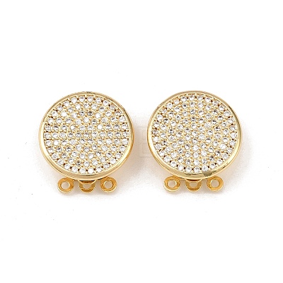 Brass Micro Pave Clear Cubic Zirconia Box Clasps KK-L255-02G-07-1