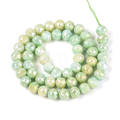 Anti-Tarnish Electroplate Glass Beads Strands GLAA-N010-8mm-13-1
