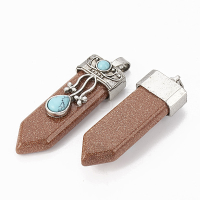 Synthetic Goldstone Pendants G-S292-05B-1