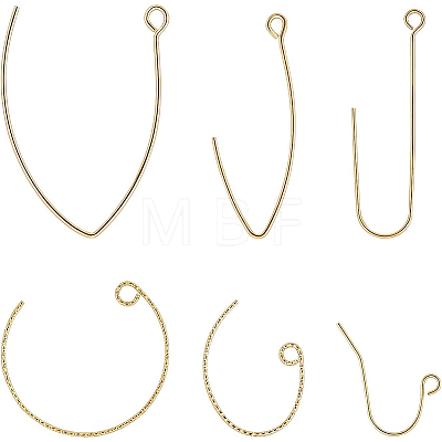 Brass Earring Hooks KK-BC0005-26-1