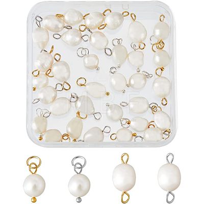 40Pcs 4 Styles Natural Cultured Freshwater Pearl Pendants FIND-FH0005-52-1