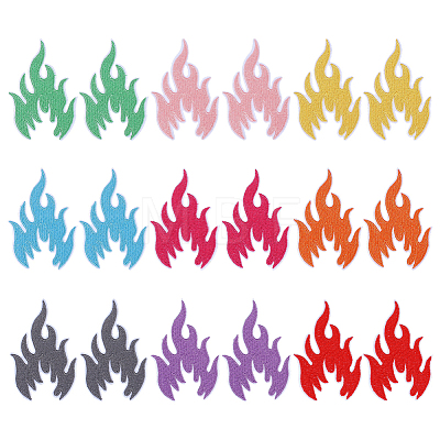 18Pcs 9 Colors Computerized Embroidery Cloth Iron on/Sew on Patches PATC-ME0001-42-1