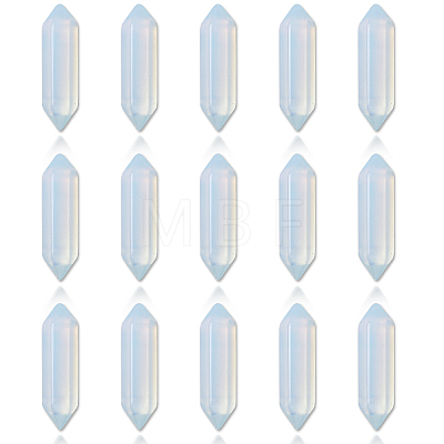 Faceted Bullet Opalite Double Terminated Pointed Beads G-CA0001-57-1