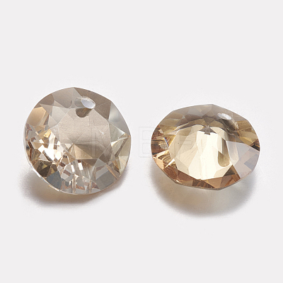 Faceted Glass Rhinestone Charms RGLA-F051-8mm-001GS-1