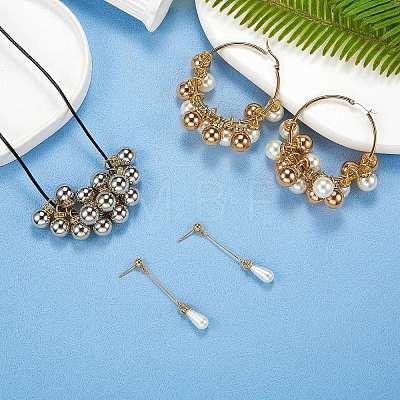DIY Imitation Pearl Drop Earring Making Kit DIY-SZ0006-71-1
