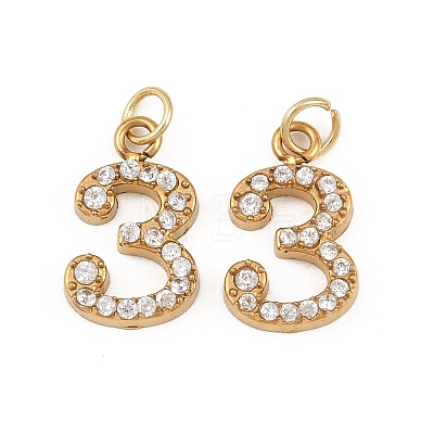 304 Stainless Steel Rhinestone Pendants STAS-N133-03D-G-1
