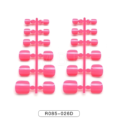 Solid Color Plastic Seamless Toe False Nail MRMJ-R085-026D-1