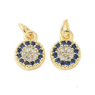 Brass Micro Pave Cubic Zirconia Charms KK-U056-39G-1