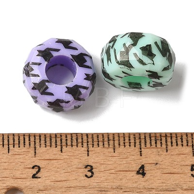 Opaque Printed Acrylic Beads OACR-H123-06-1