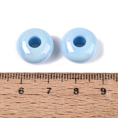 Opaque Acrylic European Beads OACR-E033-19P-1