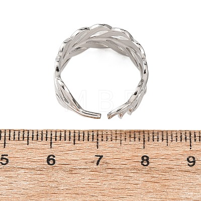 304 Stainless Steel Cuff Open Rings RJEW-P191-01P-1