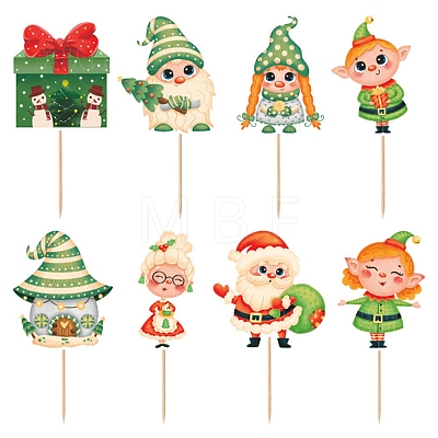 8Pcs Christmas Cupcake Toppers PW-WG20D8B-01-1