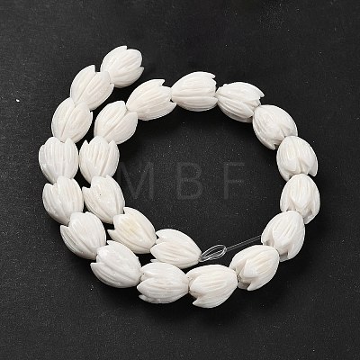 Synthetic Coral Dyed Carved Beads Strands CORA-P004-01D-1