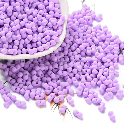 Rubberized Style Glass Seed Beads SEED-Z003-01F-1