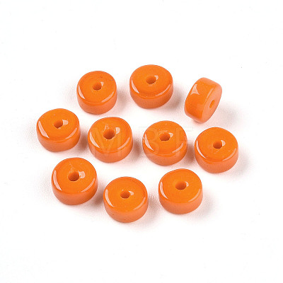 Opaque Solid Color Glass Beads GLAA-N007-6x3mm-A07-1