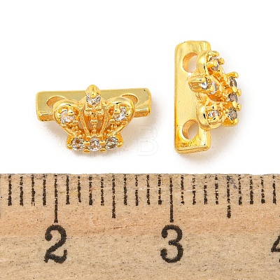 Brass Cubic Zirconia Beads KKB-L215-038G-1