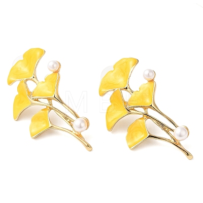 Alloy with Enamel Ear Studs EJEW-U002-07A-1