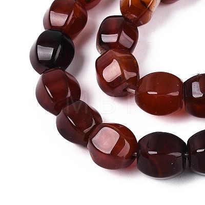 Dyed Natural Agate Beads Strands G-T144-50A-03-1