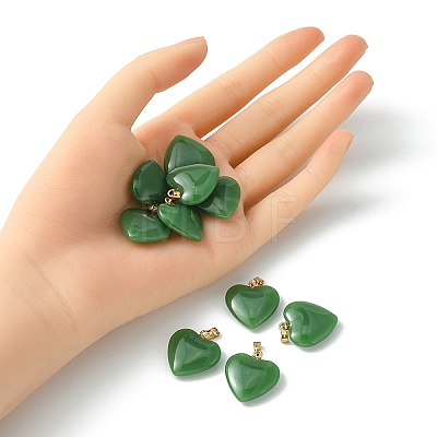 Imitation Jade Glass Pendants GLAA-YW0003-01A-1