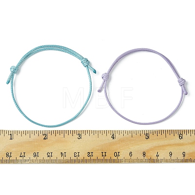 30Pcs 5 Color Adjustable Waxed Polyester Braided Cord Bracelets X1-BJEW-FZ00016-1