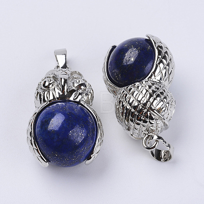 Natural Lapis Lazuli Pendants G-P350-A06-1
