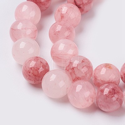 Natural Colorful Green Jade Beads Strands X-G-G757-02-10mm-1