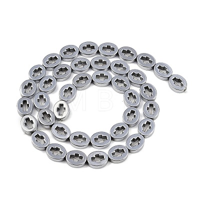 Electroplated Synthetic Non-magnetic Hematite Beads Strands G-K375-C01-01-1