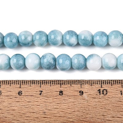 Opaque Ombre Effect Dyed Glass Beads Strands GLAA-Q106-04A-09-1