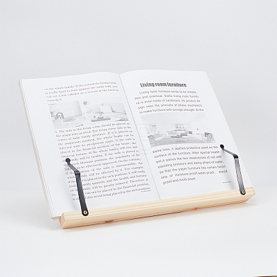 Wood Book Holder Stand AJEW-WH0314-340-1