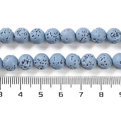 Synthetic Lava Rock Dyed Beads Strands G-H311-08B-06-1