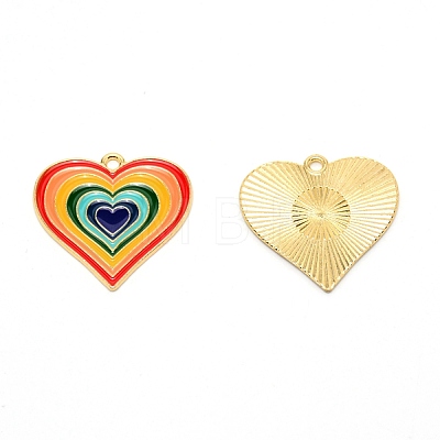 Heart Alloy Enamel Pendants ENAM-TAC0016-01A-1