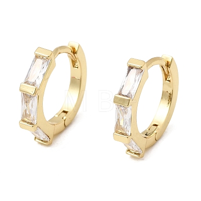 Brass Pave Cubic Zirconia Hoop Earrings EJEW-G471-09G-01-1